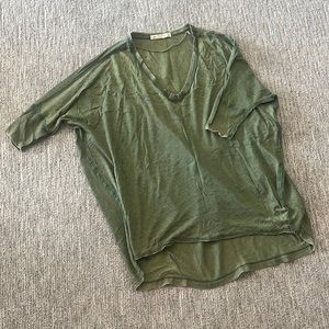 Green Oversized We The Free top - Size XS